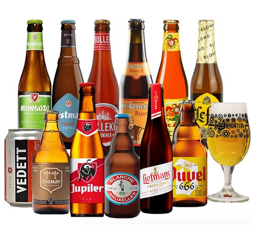 Case of Belgian craft beers