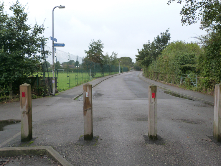 Bollards near Rossett playing fields