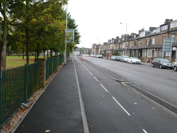 Cycle Superhighway at Odeon roundabout, Thornbury
