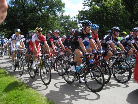 Tour de France riders arrive at Harewood