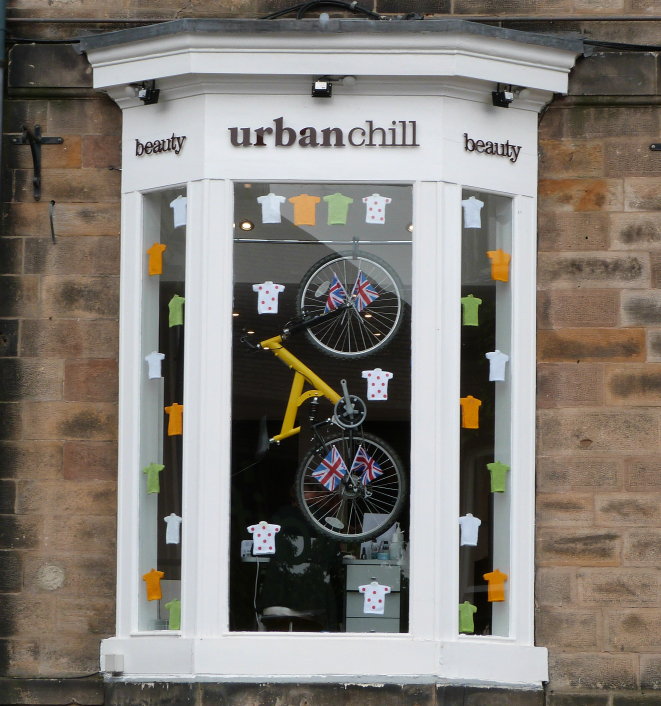 Urban Chill, Harrogate, with Tour de France decorations