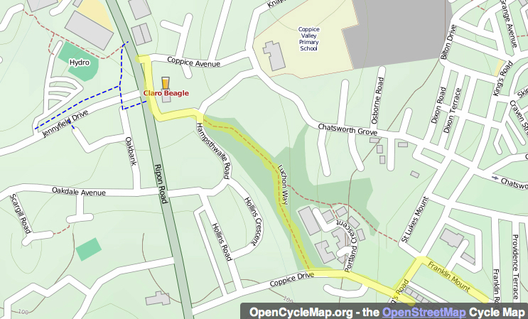 Map showing Luchon Way