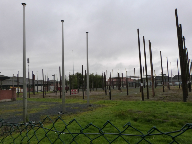 Telegraph poles on BT site