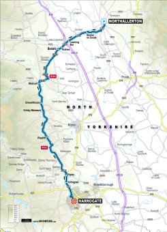 UCI 2019 Yorkshire Worlds elite men's ITT route map