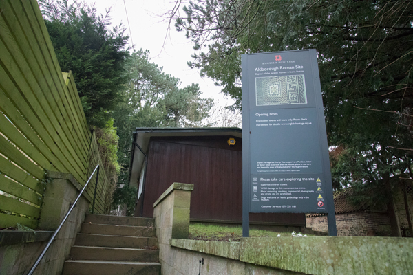 Entrance to Aldborough Roman site
