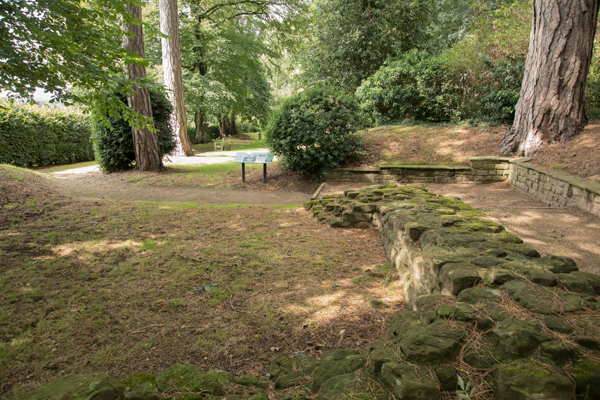 Remains of defensive wall, Aldborough Roman site