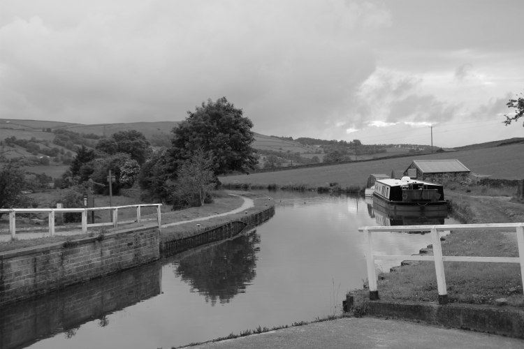 Barge at Bradley, Leeds & Liverpool canal