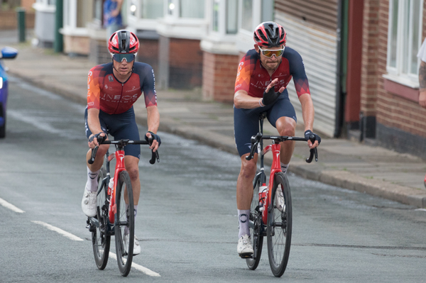 Ineos riders at the men's road race, British Champs 2023