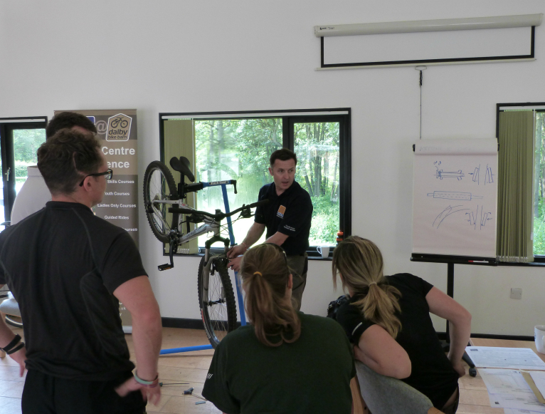 Bike maintenance course at Dalby Forest
