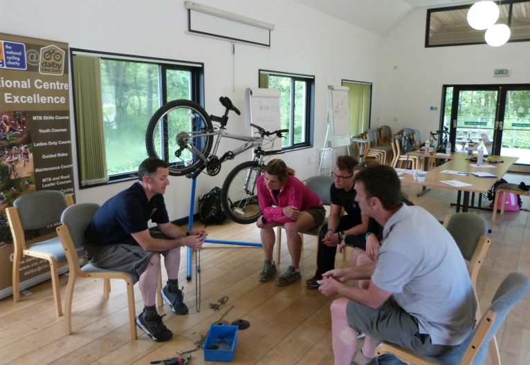 Bike maintenance course at Dalby Forest