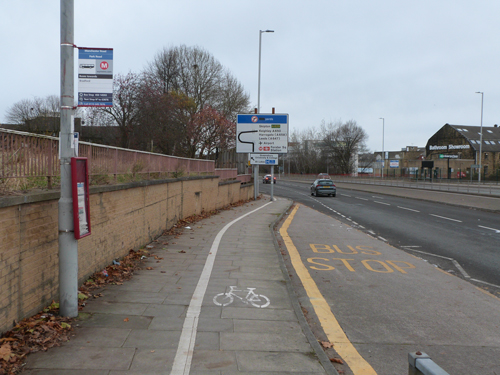 Shared use path by Manchester Road, Bradford