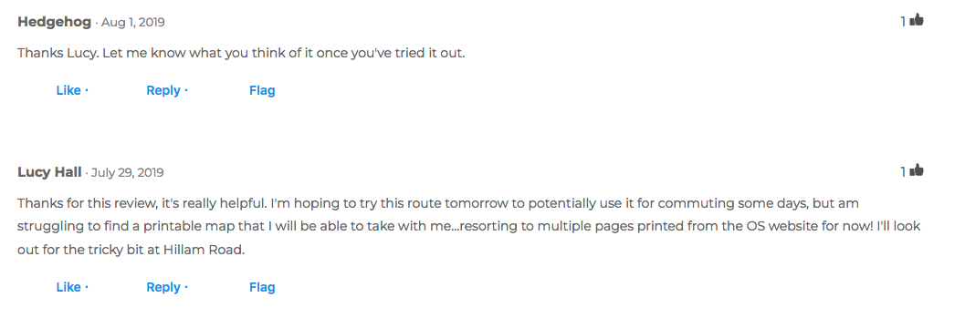 Canal Road comments 1