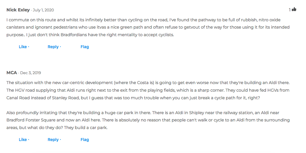 Canal Road comments 2