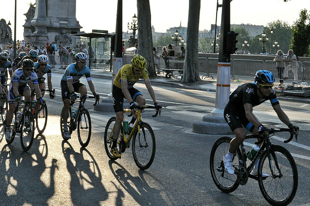 Chris Froome in Paris on the 2013 Tour de France