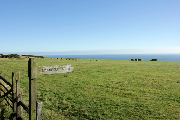 National Trust permissive path near Ravenscar Low Radar Station