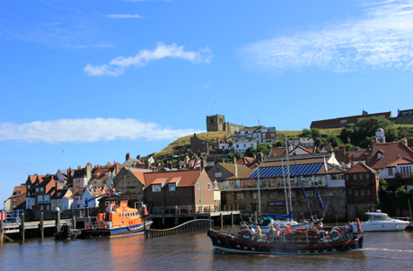 Whitby Harbour and church