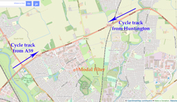 Map with suggestions for improving Clifton Moor