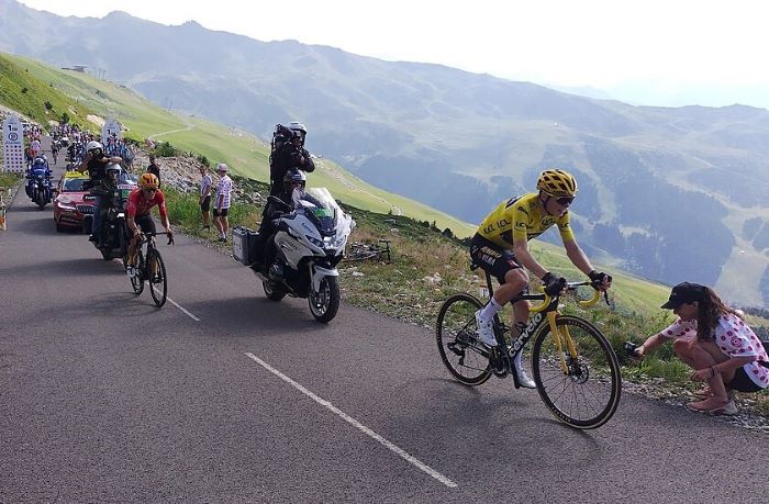 Vingegaard on Col de la Loze in 2023