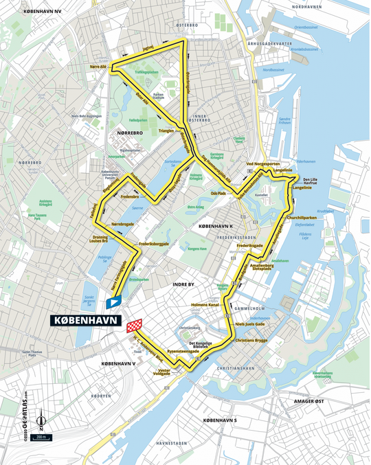 Stage 1 Tour de France 2022 route map