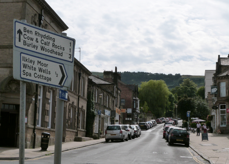 Sign to Cow & Calf from Ilkley Sign to Cow & Calf from Ilkley
