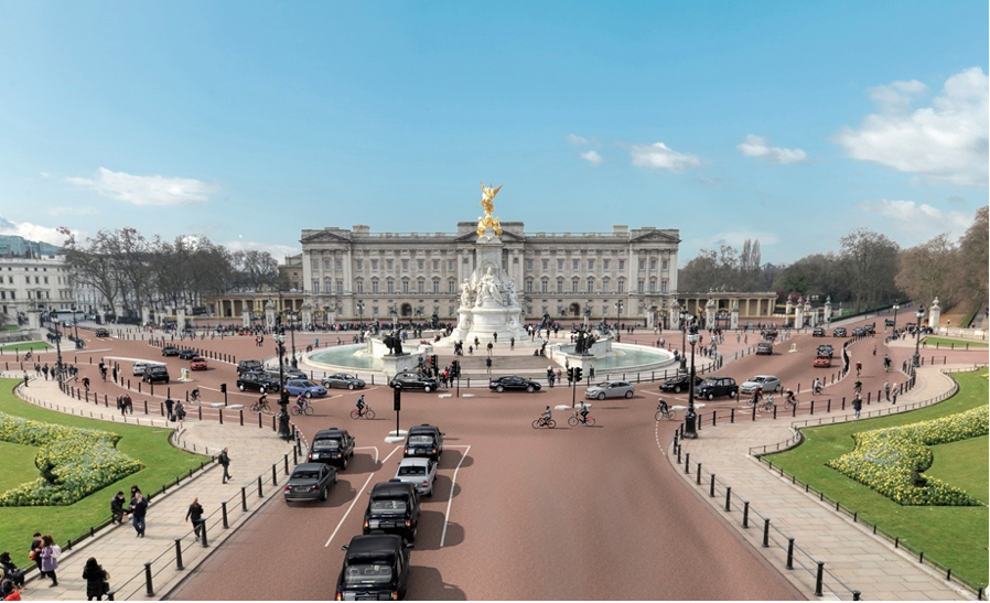 Proposed section of cycle superhighway, Spur Rd