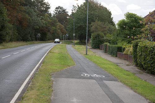 B1222 cycle path, by houses in Fulford
