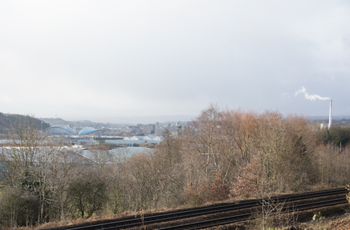 Huddersfield from the Birkby Bradley Greenway