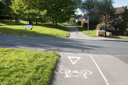 Jennyfield Drive Cycleway at the Harewood Road junction