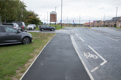 Approach to Trinity Fields roundabout