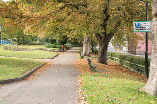 Path through Knaresborough swimming pool grounds
