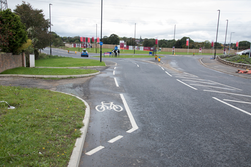 Approaching Castle Gate roundabout