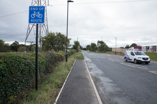 End of cycle facilities, Castle Gate roundabout