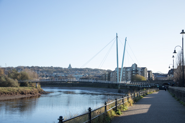 View of Millennium Bridge, Lancaster
