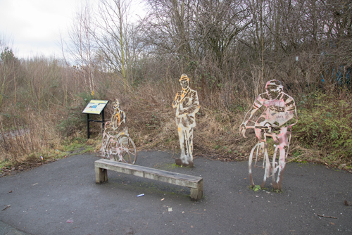 Portrait bench near Dewsbury