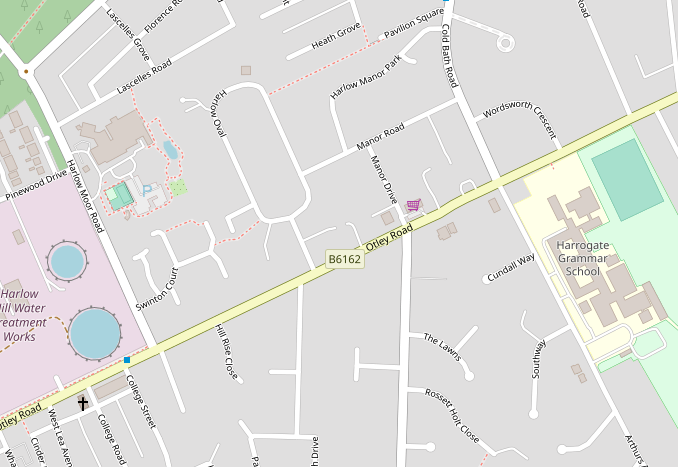 Map showing Otley Road