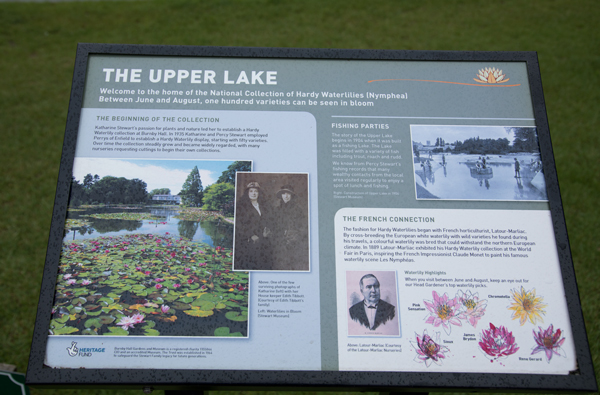 Information about the lake and lilies at Burnby Hall