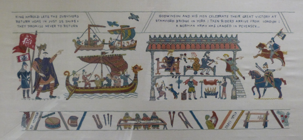 Stamford Bridge Tapestry, the Vikings sail away