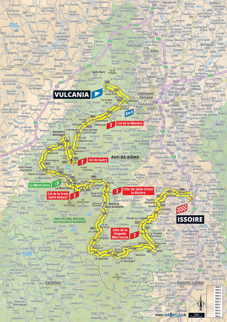 Map of Stage 10 Tour de France 2023