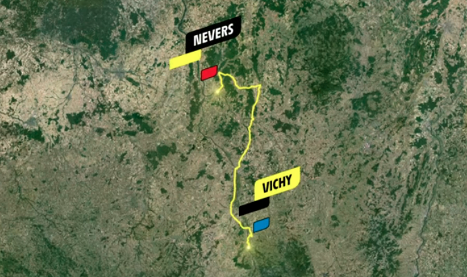 Map of Stage 11 TDF 2026