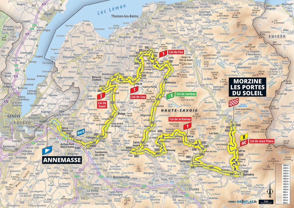 Map of Stage 14 Tour de France 2023