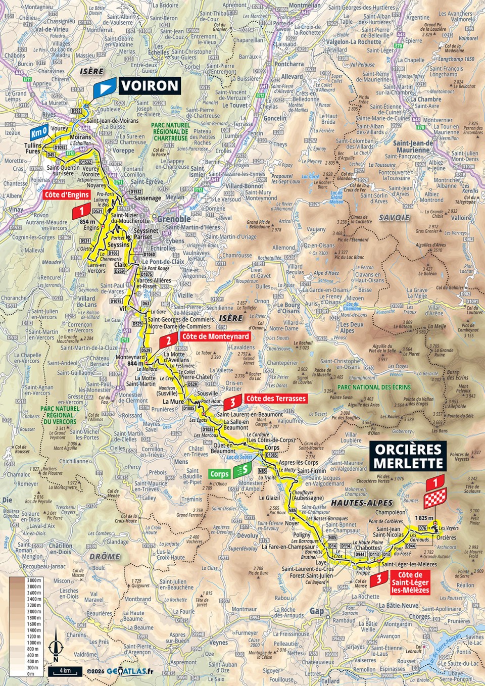 Stage 18 TDF 2026 map