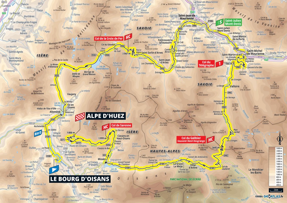 Stage 20 TDF 2026 map