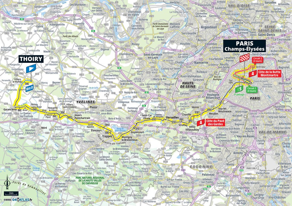 Stage 21 TDF 2026 map