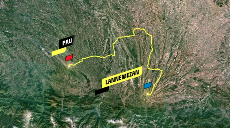 Map of Stage 5 TDF 2026