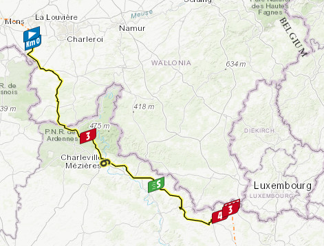Map showing Stage 6, TDF 2022