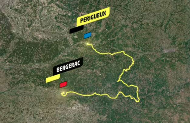 Map of Stage 8 TDF 2026