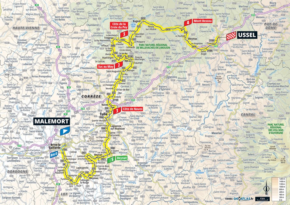 Stage 9 TDF 2026 map