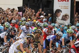 The Tour de France on the Champs-Elysées