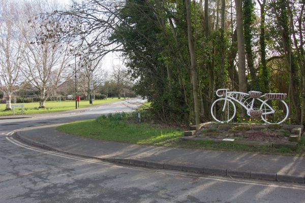 White Route 66 Bike at Dunnington