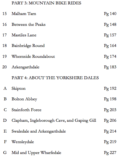 List of Bike Rides in the Yorkshire Dales 3